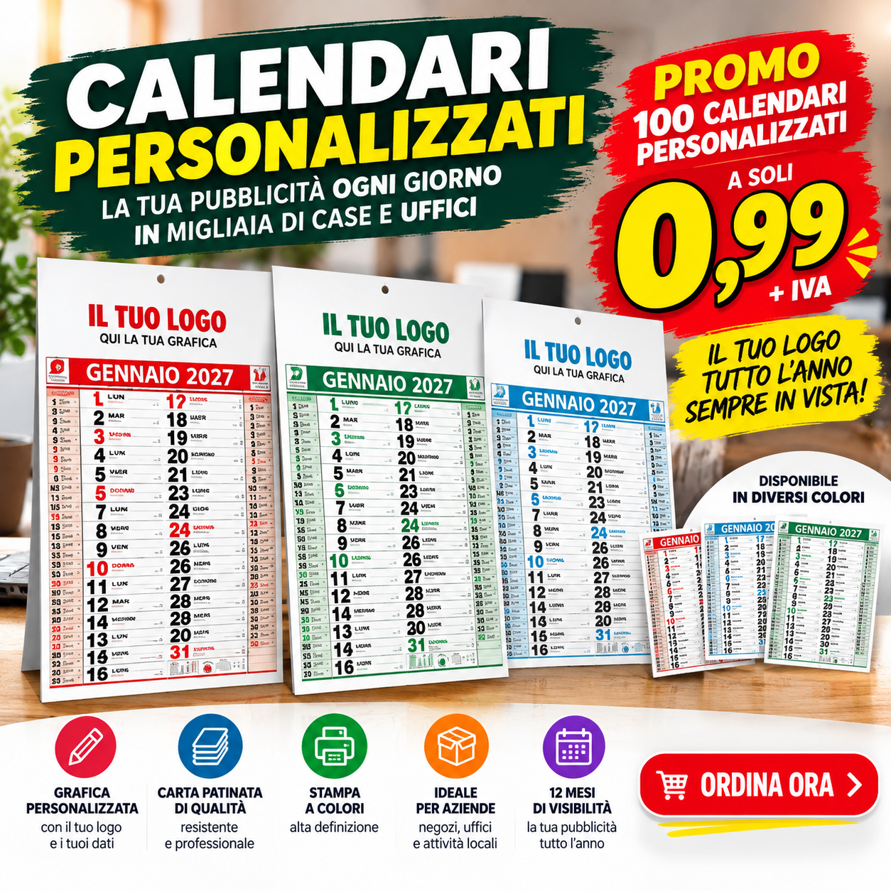 Calendario Olandese da Parete 2027