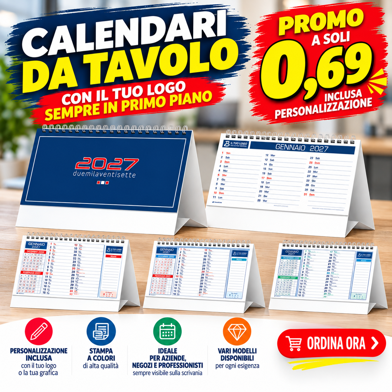 Calendario da Tavolo Basic 2027